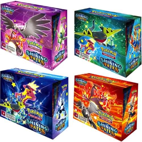 2021 NEW 360 Cards Pokemon Card Shining Fates Booster Box (Pack of 36) Trading Card Game Kids Collection Toys