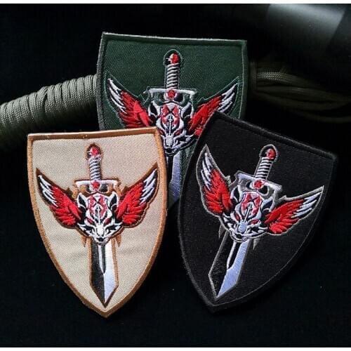 War Wolf Armlet Embroidery Patch Sergeant Morale Tactical Armband Magic Sticker Badge Patches For Clothing Tops Hat Backpack
