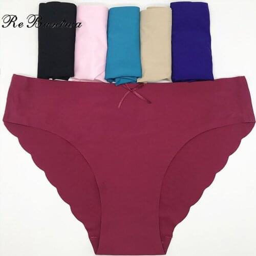 5 Pcs/Set New Arrival 2021 Summer Comfortable Seamless Nylon Sexy Lace Underwear Women Briefs Panties Plsu Size M L XL XXL