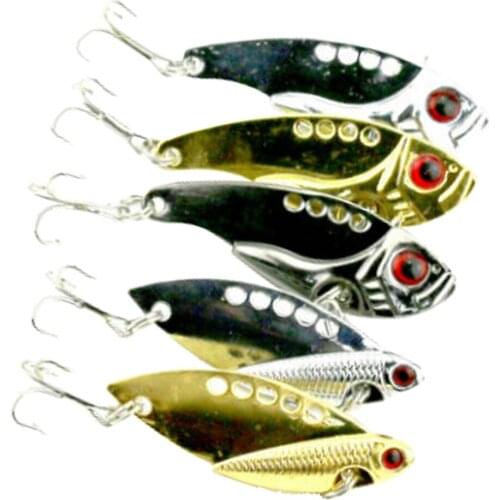 5 Pieces Mixed Colors VIB Spoon Fishing Hard Lure Bass Crank Bait Vibration Fishing Tackle Tools Artificial Bait