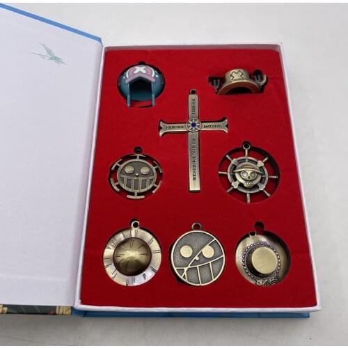 Anime ONE-PIECE Cosplay Prop Earring Necklace Pendant Keychain Accessorie Set