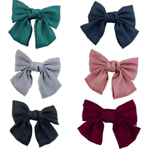 Satin Chiffon Hair clip for Women Girls Multi-color headwear Barrettes Hair Accessories Girls accesorios para el cabello