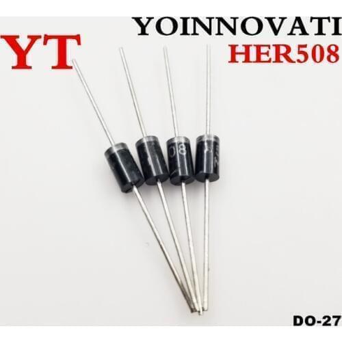 20pcs /lot HER508 5A 1000V DO-27 High efficiency rectifier diode