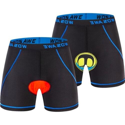 WOSAWE Mountain Bike Riding Black Tight Leggings Breathable and Quick-Drying Elastic Silicone Pad Shock Absorbing Sports Shorts