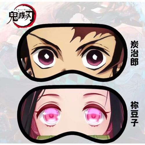 Demon Slayer:Kimetsu No Yaiba Kamado Tanjirou Cosplay Eye Mask Cartoon Eyepatch Student Protection Sleep Eyemask Gift