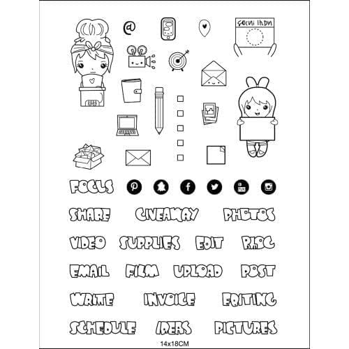 Girl stamp Clear Stamp for Scrapbooking Transparent Silicone Rubber DIY Photo Album Decor 820