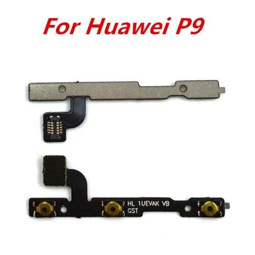 Power ON/OFF Switch Flex Cable + Volume Up/Down Button Cable Replacements Parts for Huawei P9
