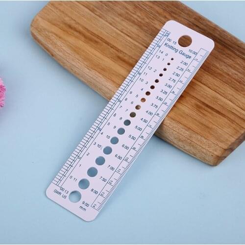 Knitting Tool Needle Gauge Inch Sewing Ruler 2-10mm Size Measuring Accessories Metal Ruler Tool Precision Measuring Tool