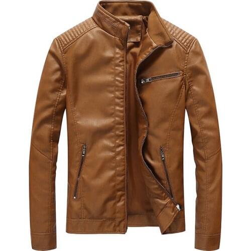 Men New PU Leather Jacket Thin Thick Motorcycle Leather coat velvet Warm Casual Slim Windbreaker Outwear windproof 5XL