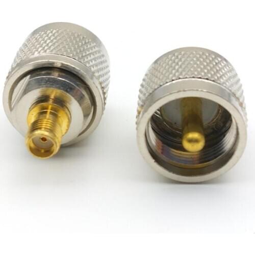 Copper PL259 UHF plug male TO SMA female RF adapter CONNECTOR