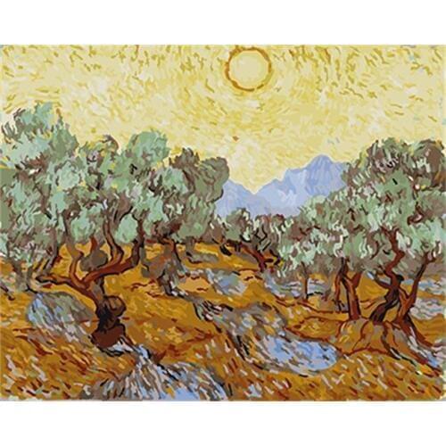 PAINTBOY Landscape Framed Pictures DIY Painting By Numbers Acrylic Painting On Canvas Wall Art For Living Room Home Decor