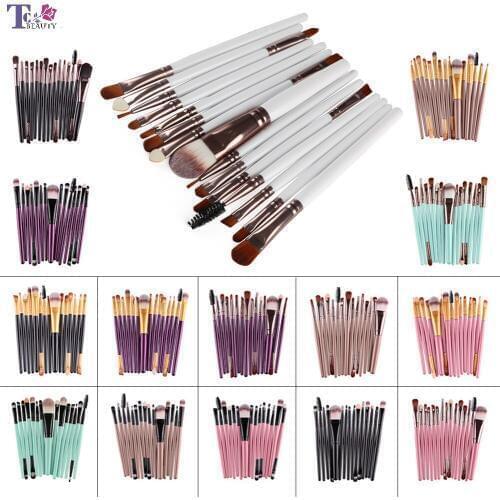15 pcs/lot Makeup Brushes Set Eye Shadow Blending Eyeliner Eyelash Eyebrow Makeup Foundation Powder Beauty Tools Brush Cosmetics