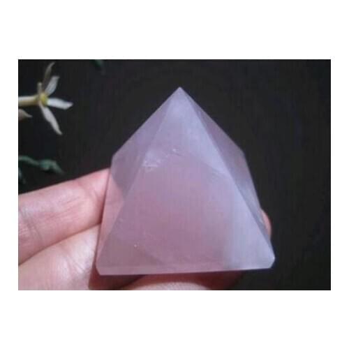NATURE ROSE QUARTZ CRYSTAL PYRAMID POINT HEALING