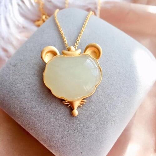 Natural And Real Hetian Jade Pendant Necklaces Fashion Woman Necklaces