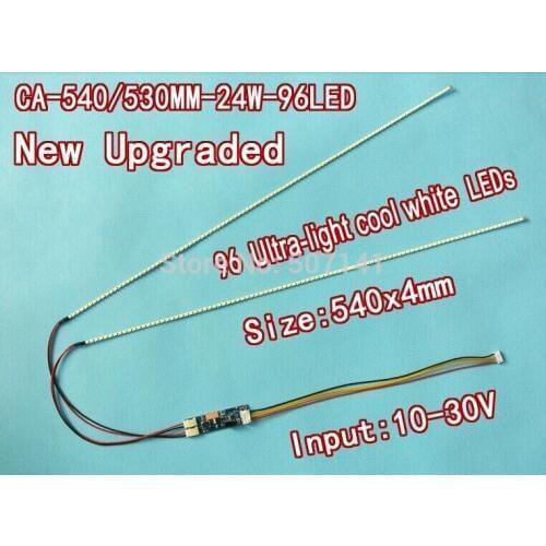 New 10pcs 24'' 540mm Adjustable brightness led backlight strip kit,Update 24inch-wide LCD CCFL panel to LED backlight