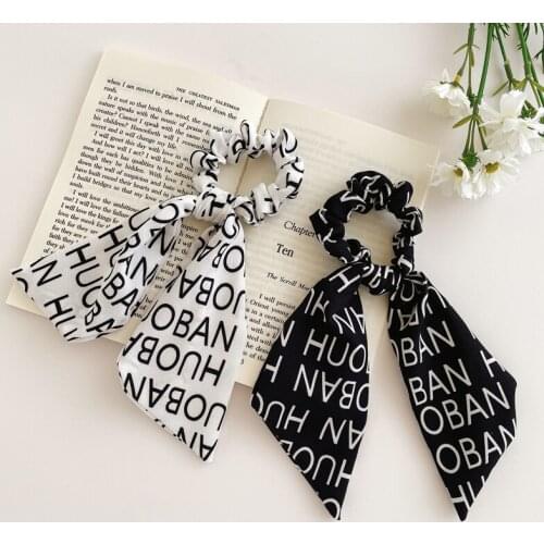 New Chiffon Bowknot Elastic Hair Bands for Women Girls Scrunchies Headband Hair Ties Ponytail Holder Fashion Hair Accessories