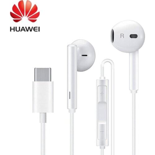 Original HUAWEI CM33 USB Type-C Earphone In-Ear Earphone Volume Microphone HUAWEI Mate 10 20 Pro 20 X RS P 10 20 30 Note 10