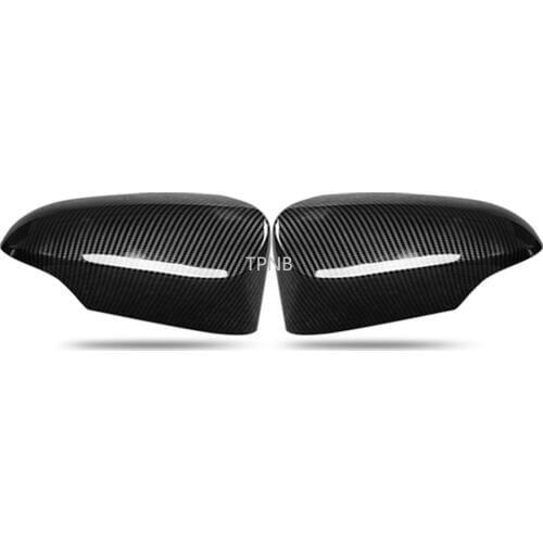 2PCS Carbon Fiber ABS Chrome Rearview Mirror Trim Cover for Camry 2012 2013 2014 2015 2016 Carola Accessories