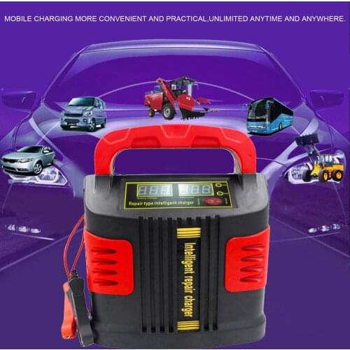 Portable Intelligent Charger Auto Motor Vehicle Charger 350W 14A Auto Adjust LCD Battery Charger Car Jump Starter Booster