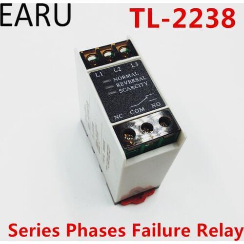 Free Shipping 1pc Series Phase Failure Sequence Phase Protect Relay TL2238 TL-2238 AC 220-380V for Eelvator Protective Device