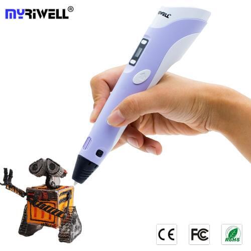Myriwell 3d Pen LED Temperature Display Screen 3D Printing Pen Free 100M ABS Filament Best Childrens Day DIY Gift For Kids