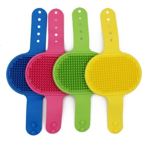 Dog Cat Bath Brush Pet Comb Rubber Glove Hair Fur Grooming Massaging Massage Glove Pet Shower Dog Brushes Drop Shipping