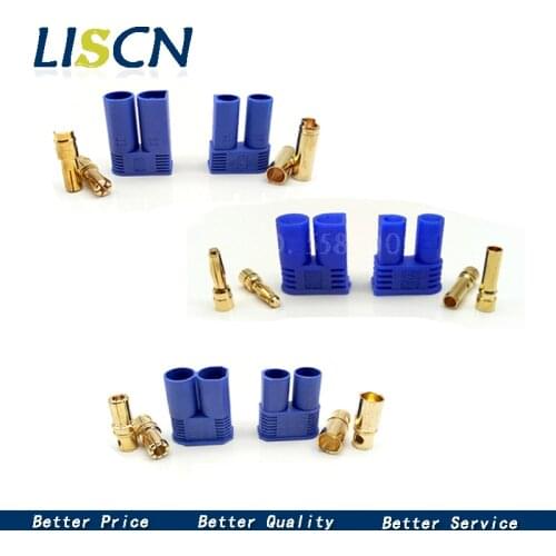 1set EC2 EC3 EC5 EC8 Male Female Type Battery Connector Golden Battery Connector Bullet Plug For RC Accessories Multiple choices