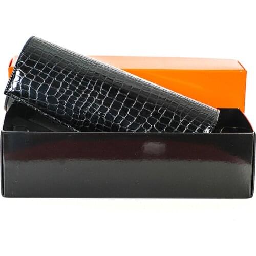 SKS Leben Unisex Genuine Patent Leather Glasses Case Cover Large Handmade Hard Magnetic Closure Luxury SKS603091