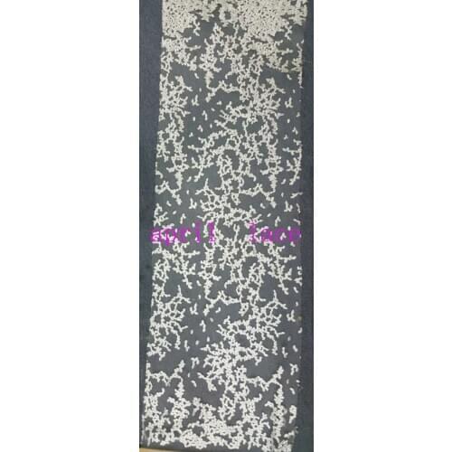 Stock MX193 offwhite/ pink haute couture embroidery tulle lace for evening dress/sawing/wedding,fast ship all over world