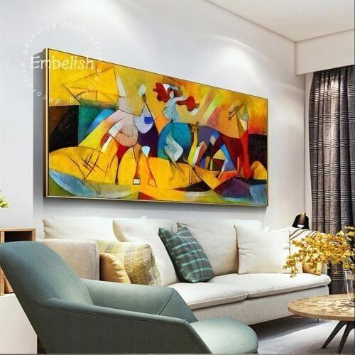 Embelish 1 Pieces Abstract Wall Art Pictures For Living Room Modern Home Decor Famous Artworks By Picasso HD Canvas Oil Painting