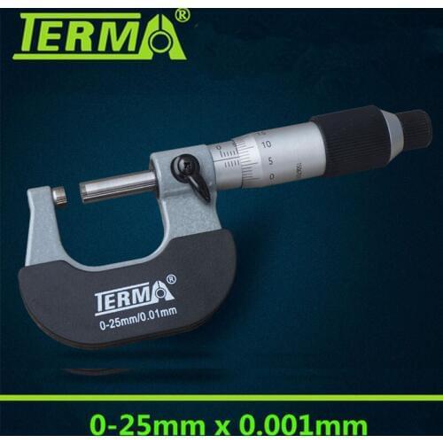 Terma Brand 0-25MM*0.001 Micron Outside Micrometer Calibration Micrometer Thickness Measuring Gauge