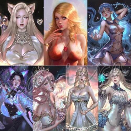 Xaviera Full Drill Embroidery Sexy Girl Diamond Painting Cartoon Princess Cross Stitch Rhinestone Mosaic Artwork Bedroom Decor