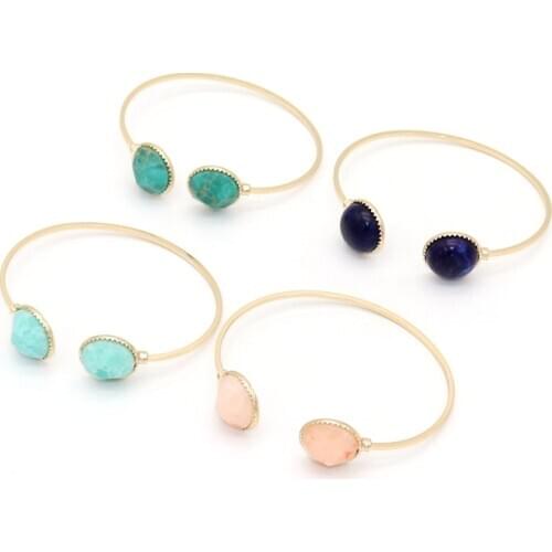 2019 New Fashion Copper Metal Dichroic AB Crystal Shiny Cuff Bangles for Women