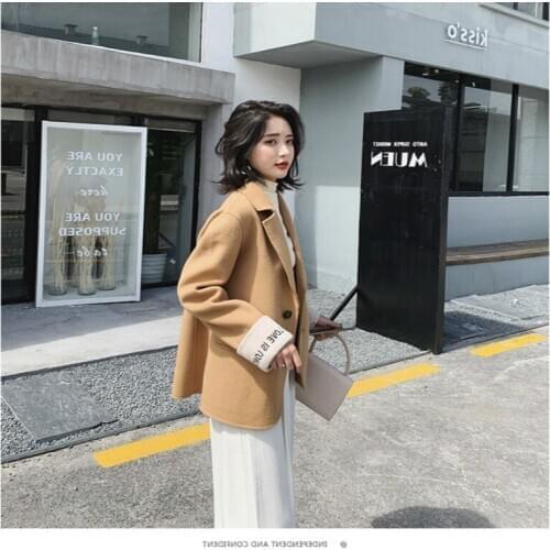Winter Women 90% Virgin wool coat womens clothing 2020 Korean elegant ladies cashmere jacket with embroidery