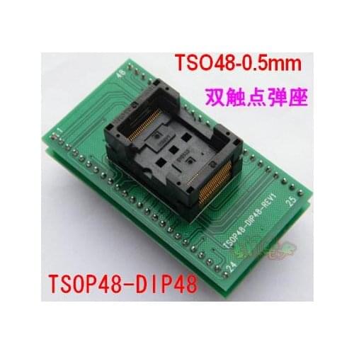 1pcs/lot Top Quality TSOP48 to DIP48 Socket Adapter,TSOP48 adapter 0.5mm Pitch /can be use PEB-1 Expansion board