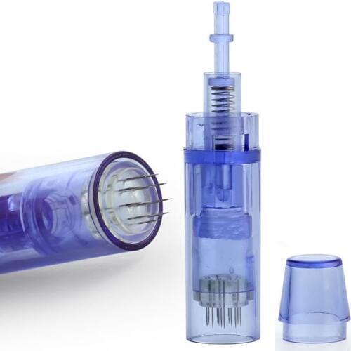 10pcs/lot 12pin needle cartridge replacement micro needles head stainless steel tattoo needles for Dr.pen tattoo tips