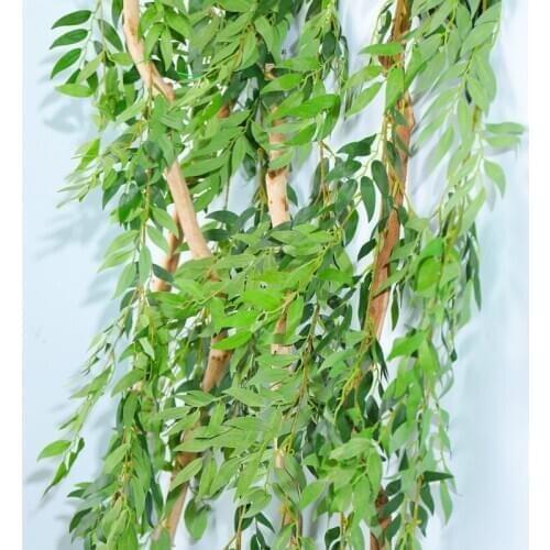 170CM Artificial Plants Willow Garland Wreath Rattan Fake Vines Twigs Hanging silk Green Leaves Home Wedding wall Decor Greenery