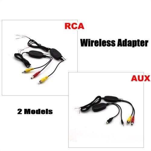 2.4G Wireless Receiver and Emitter Adapter For Car Reverse Backup Rear View Camera / RCA to RCA or AUX Video Connector