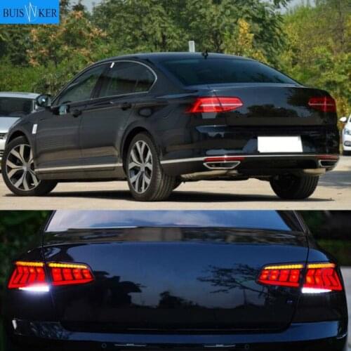 2pcs For VW Magotan 2017-2019 tail lights assembly All LED Rear Lamp+ dynamic turn signal +reverse light