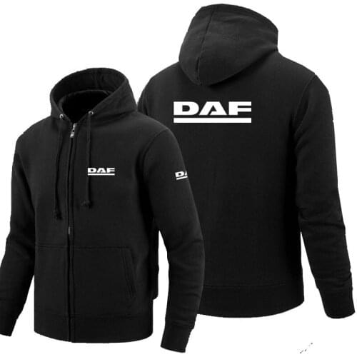 2021fashion for DAF logo zipper Sweatshirt Men Zipper Hoodies Autumn Hoodie Winter Long Fashion Casual Clothes