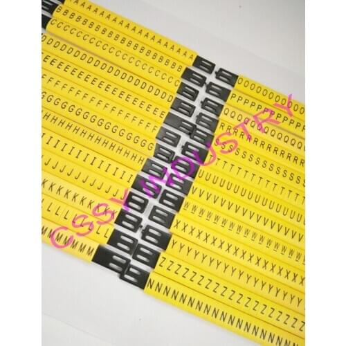 26pcs/lot MS-130mm cable marker line and 4mm2 Flat cable marker ABCDFEFGHIJKLMNOPQRSTUVWXYZ different Letter