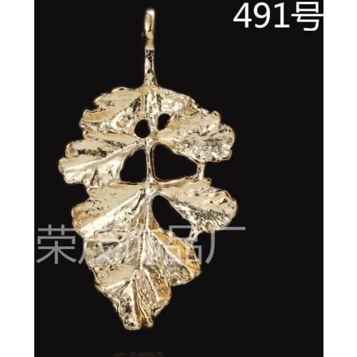 50PCS 17*30mm Gold/silver Color Alloy Jewel Retro 3D Natural Tree Leaf Pendant Charms Crafts FOR DIY Handmade Jewelry Accessory
