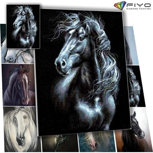 DIY 5D Diamond Painting Animal Horse Picture Mosaic Full Square/Round Diamond Embroidery Cross Stitch Set Art Pintura Diamante