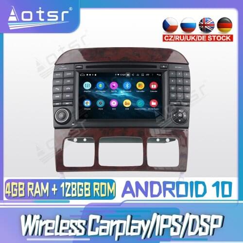 Android 10 PX6 128G For BENZ S-Class W220 S280 2004 DVD GPS Navigation Auto Radio Stereo Video Multimedia Player HeadUnit 2din