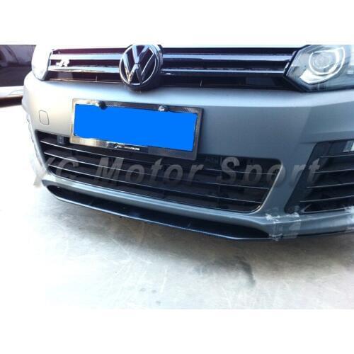 Car Accessories FRP Fiber Glass RZ Style Front Lip 3pcs Fit For 2010-2012 MK6 R20 Front Bumper Lip (for OEM Front Bumper)