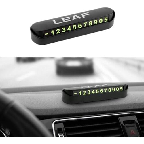 Car Temporary Parking Card Phone Number Card Plate Sticker for Nissan Leaf Accessories Car Styling