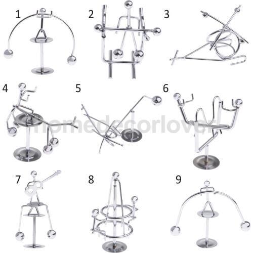 Office Desk Decoration Ornaments Different Molds Metal Figurine Craft Perpetual Balance Mobile Art Educational Motion Toys Gifts