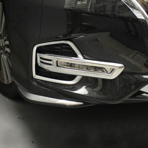 For 2018 Honda Odyssey RC1 RC2 Japanese Edition car styling Accessories ABS Chrome Front fog light lamp cover trim garnish 2pcs