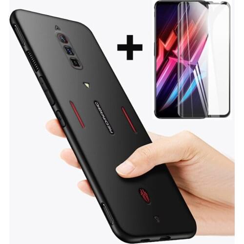 For ZTE Red Magic 6 Pro Case For Nubia Red Magic 6 Soft Tpu Cover Phone Case + Screen Protector For ZTE Nubia RedMagic 6 Pro