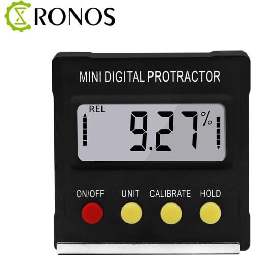 Mini Electronic Digital Display Inclinometer, LCD Display Slope Level Protractor, Magnetic Angle Ruler Inclination Tool